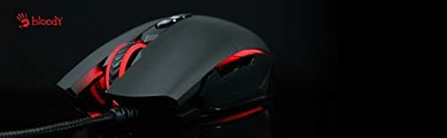 Bloody SP80 Optical Switch Gaming Mouse - Fastest Mouse Switch in Gaming - Enthusiast Grade Gaming Sensor - 8 Programmable Buttons - Non-Slip Rubberized Texture - Black - 16,000 FPS