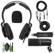 Zoom ZDM-1 Podcast Mic Pack, Podcast Dynamic Microphone, ZHP-1 Headphones, TPS-4 Tripod, Windscreen, 2-Meter XLR Cable, for Recording & Streaming Podcasts + Cleaning kit