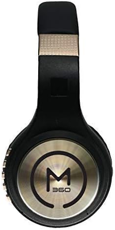Morpheus 360 Bluetooth Headphones, Wireless Headphones Over Ear, Wireless Headset with Microphone, Black with Gold Accents, Comfortable Design HP5500G