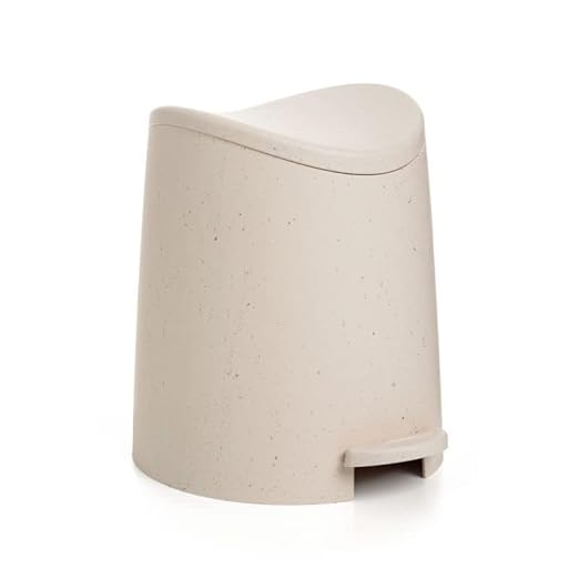 Superio Eco-Friendly Small Plastic Bathroom Trash Can with Lid 3 Liter Modern Curved Step On Trash Can with Foot Pedal, Mini Kitchen Waste Bin, Durable and Soft Close for Bedroom, Office, Under Desk
