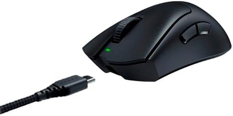 Razer DeathAdder V3 Pro Wireless Gaming Mouse: 63g Ultra Lightweight - Fast Optical Switches Gen-3 - HyperSpeed Wireless - 5 Programmable Buttons - 90 Hr Battery - Black (Renewed)