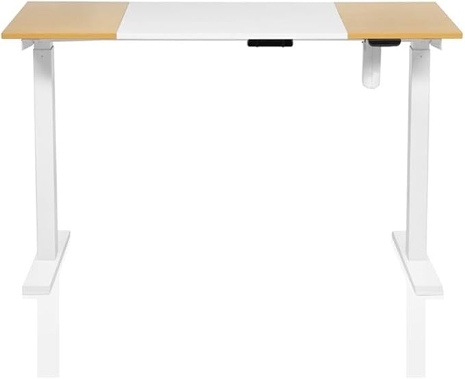 Furniture of America Quade Modern 2-Piece White Metal Adjustable Desk and Chair Home Office Set