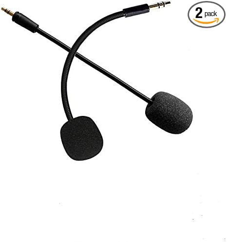 AKKE Mic Replacement 3.5mm Detachable Game Microphone Boom Compatible with PDP Afterglow AG6 Ear Force Xbox One Stealth 400 420x 450 500p 520 Recon 50x 50p 50 60p 150 Gaming Headset (2 PCS)