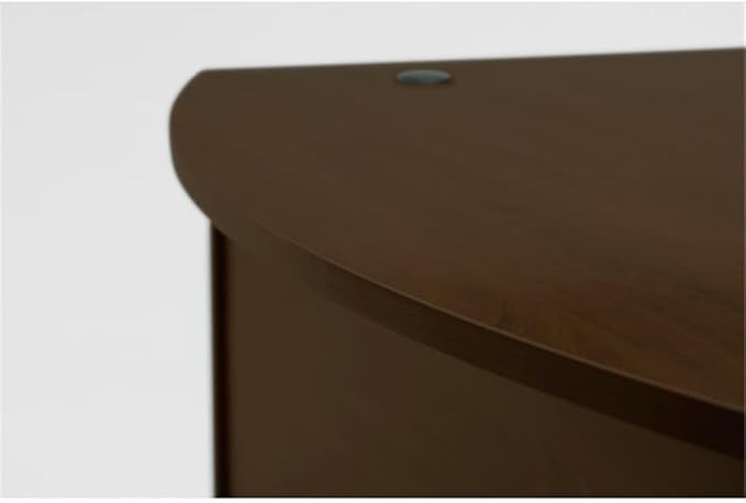 Bush Business Furniture Series C 72W Bowfront Shell Desk with (2) 3-Drawer Mobile Pedestals