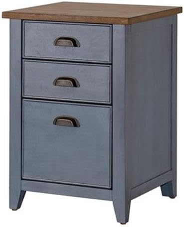 Pemberly Row Set of 2 3-Drawers Wood Filing Cabinet & 4-Shelves Bookcase