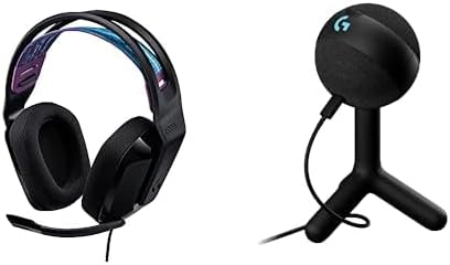 Logitech G335 Wired Gaming Headset + Yeti Orb RGB Gaming Microphone with LIGHTSYNC, USB Mic - Black