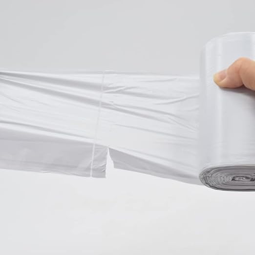Mini Trash Bags for Mini Trash Can, 105 Count / 7 Rolls White Trash Bags for Desktop Wastebasket of Various Sizes