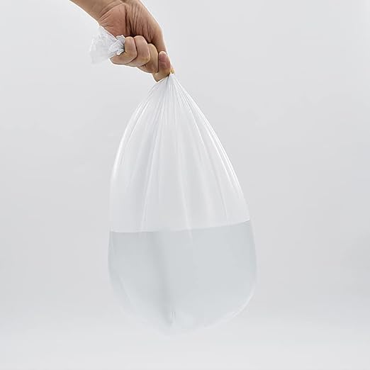 Mini Trash Bags for Mini Trash Can, 105 Count / 7 Rolls White Trash Bags for Desktop Wastebasket of Various Sizes