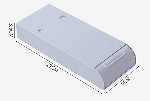 Drawer Pencil Tray Self-Adhesive Pop-Up Hidden Desktop Organizer Paste drawer-type storage pen box under the table Hidden paste pen barrel office stationery sundries storage box (white)