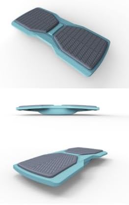 We're it Under Desk Ergonomic Footrest - Dual-Function Balance Board for Office Chairs, Anti-Fatigue Foot Support, 27"x12", Aqua Green
