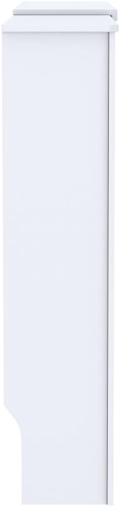 MDF Radiator Cover Cabinet Shelf, Heater Heating Side Stand Radiator Cover Living Room Furniture Decor, White 80.7"x8.1"x32.1",-451