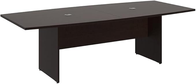 Pemberly Row Set of 5 - Cherry Conference Table & 4 Black Executive Chairs
