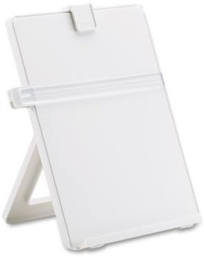 Non-Magnetic Desktop Copyholder, 25 Sheet Capacity, Plastic, Platinum
