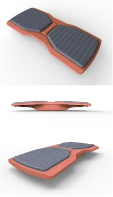 We're it Under Desk Ergonomic Footrest - Dual-Function Balance Board for Office Chairs, Anti-Fatigue Foot Support, 27"x12", Red