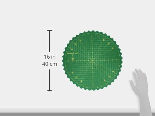 Omnigrid 360 Rotating Self-Healing Cutting Mat, 14 Inch Precision Fabric Cutting Mat with Durable Surface for Quilting, Sewing & Crafts