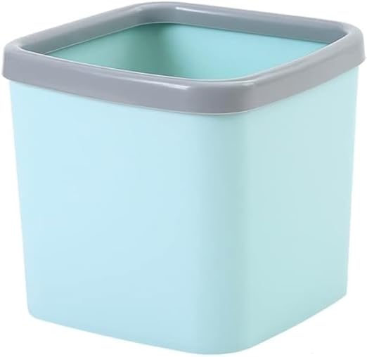 Slim Smart Trash Can Mini Desktop Trash Can Plastic Countertop Garbage Bin No Cover Press Ring Garbage Can for Office Kitchen Table Desk Bedroom Living Room Dressing Bathroom Trash Can (Co