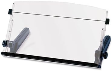 in-Line Freestanding Copyholder Plastic 300 Sheet Capacity Black/Clear