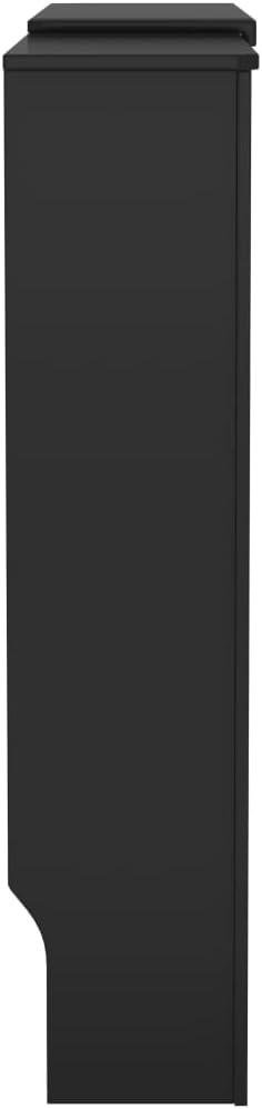 MDF Radiator Cover Cabinet Shelf, Heater Heating Side Stand Radiator Cover Living Room Furniture Decor, Black 80.7"x8.1"x32.1",-452