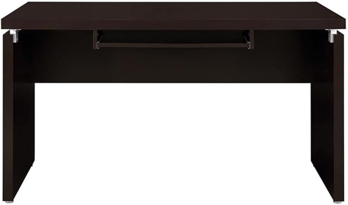 Pemberly Row 2-Piece Wood Home Office Set, L-Shape Desk and Filing Cabinet, 82.75" W x 67" D x 30.75" H, Cappuccino Finish, MDF Construction, Slide-Out Keyboard Tray, 3-Drawer Storage