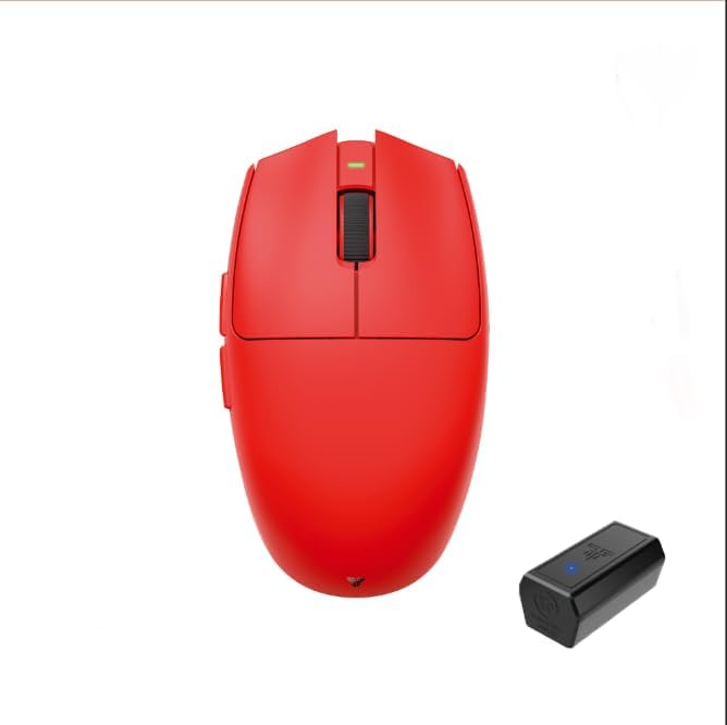 FANTECH ARIA XD7V2 PRO Wireless Gaming Mouse, 8K Polling, Pixart 3395 Gaming Sensor 26K DPI HUANO Switches, 53g Ultra-Lightweight, 5 Buttons, Compatible with PC/Mac - Red