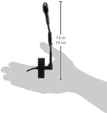 Shure Wireless BETA 98H/C Microphone - Miniature Instrument Mic with TA4F 4-pin mini XLR Connector, Cardioid Condenser, Clip-on with Gooseneck for Sax/Brass or Rim of Percussion (WB98H/C)