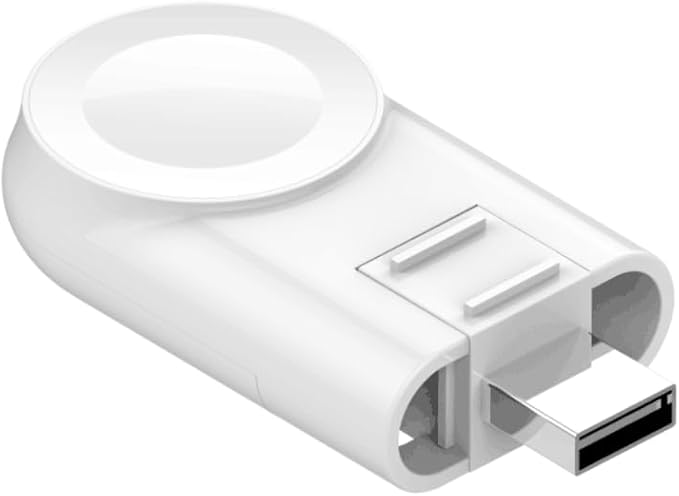 Meenova Adjustable iWatch Charger Compatible with Apple Watch Charger for Travel, Office, Home, Car, Rotating USB A Connector