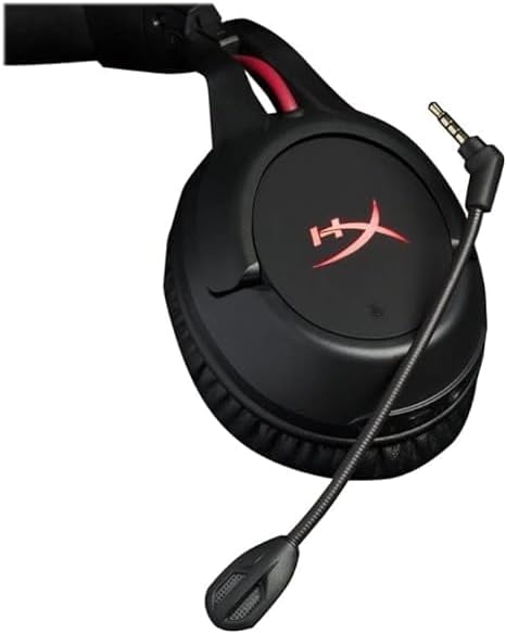 HyperX Cloud Flight - Wireless Gaming Headset, Battery Lasts Up to 30 hours of Use, Detachable Noise Cancelling Microphone, Red LED Light, Bass, Comfortable Memory Foam, PS4, PC, PS4 Pro (Renewed)