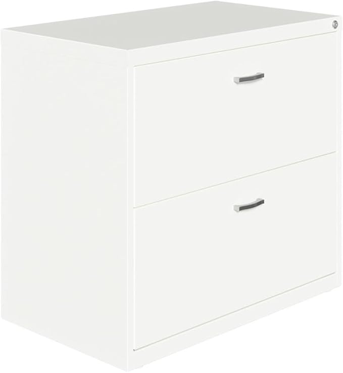 Home Square 2-Piece Set with Mobile Desk in Navy and Lateral File Cabinet