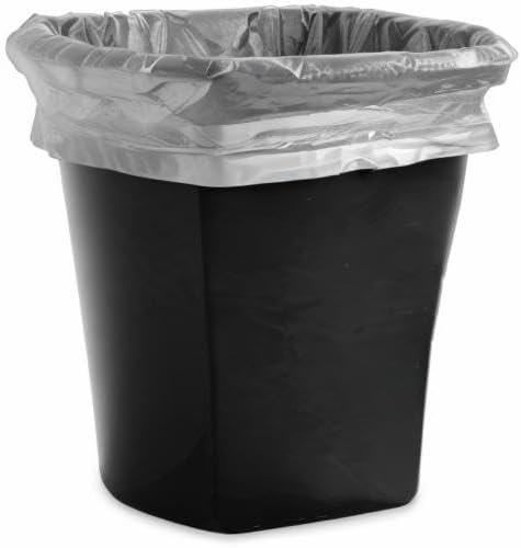 Sterilite 5.5 Gallon Rectangular Wastebasket, Open-top, Medium Sized Trash Can for the Bathroom, Bedroom, or Office, Black, 6-Pack