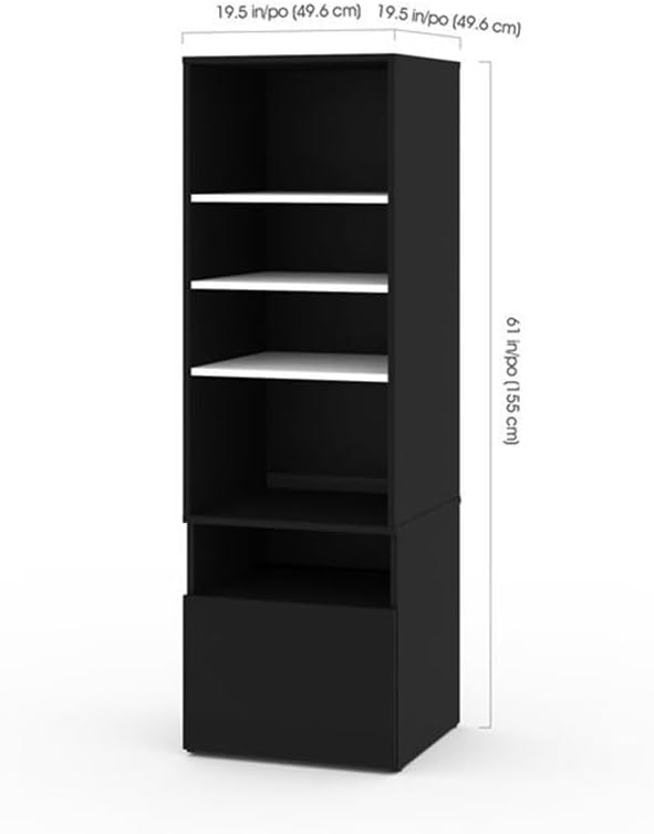 Pemberly Row 72" L-Shaped Standing Desk Set with Storage, Black Finish, Electric Adjustable Height Desk, Shelving Units, Credenzas, Dual Monitor Arms, Home Office Furniture