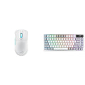 ASUS ROG Harpe Wireless Gaming Mouse, Tri-Mode Connectivity (2.4GHz RF, Bluetooth, Wired), White ROG Azoth 75% Wireless DIY Custom Gaming Keyboard, NX Snow Switches, RGB-White