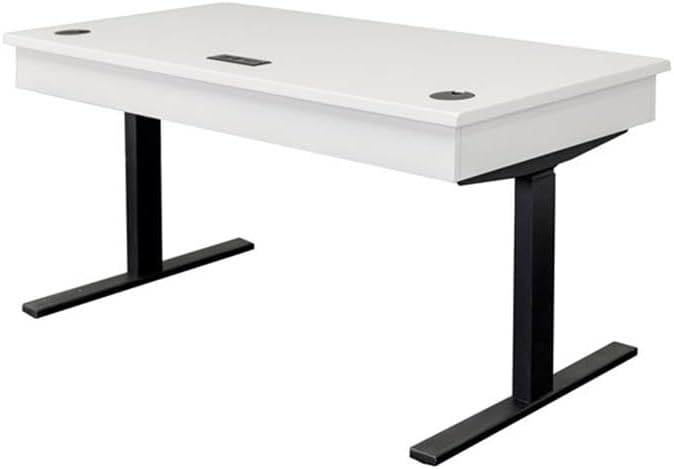 Pemberly Row Set of 3 Electric Sit/Stand Office Desk & Filing Cabinet & Bookcase