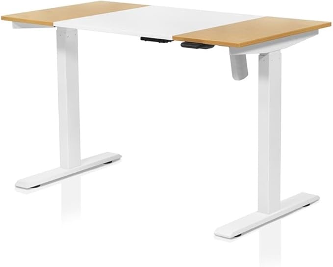 Furniture of America Quade Modern 2-Piece White Metal Adjustable Desk and Chair Home Office Set