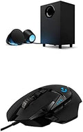 Logitech G560 LIGHTSYNC PC Gaming Speakers with Game Driven RGB Lighting Bundle with Logitech G502 Hero High Performance Gaming Mouse