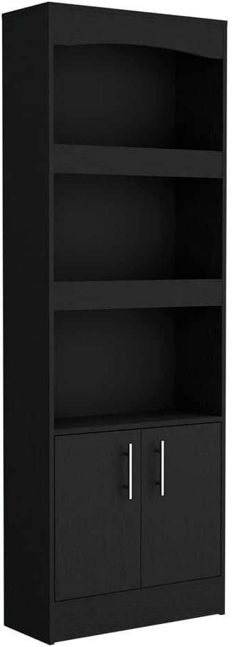 Office Desk & Bookshelf Set: Modern 2-Piece Wooden Furniture for Small Spaces - Home Office Desk with Storage & Bookshelf for Compact Apartments & Workspaces