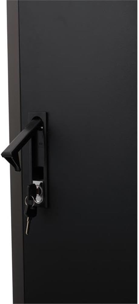 Pemberly Row Metal Teacher's WorkPod Desk and Lectern Kit, 41"H x 68"W x 24"D, Charcoal Finish, Adjustable Height, Locking Storage Cabinet, Mobile Casters, Stylish Office Furniture for Educational Use