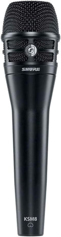 Shure KSM8 Dualdyne Dynamic Vocal Microphone – Dual-Diaphragm Cardioid Mic for Live Performance, Studio Recording & Broadcasting, Black