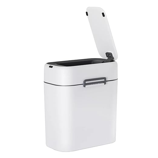 Bigacc Bathroom Trash Can with Lid, Small Touchless Garbage bin, Automatic Motion Sensor Waste bin, Waterproof 2.2 Gallon Slim Trash Can for Home