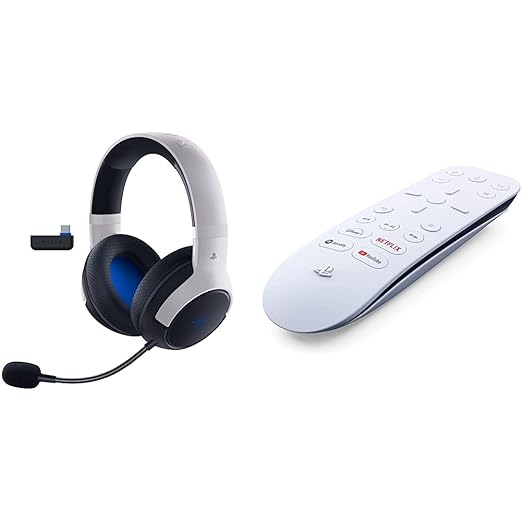 Razer Kaira HyperSpeed Wireless Gaming Headset for PlayStation 5 / PS5, PC, Mobile + PlayStation Media Remote