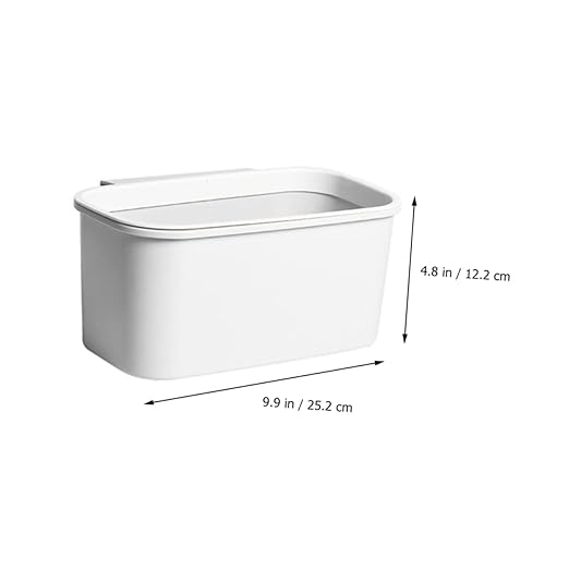 Ciieeo 2pcs Desktop Hanging Trash Cans Cute Slim Rubbish Containers for Bedroom Recycling Waste Bin Organizers