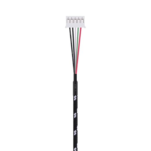 Richer-R 2.2 Meters USB Mouse Lines Wire Mice Cable Replacement Part Repair Accessory for Steelseries kana Mouse(Black+White)