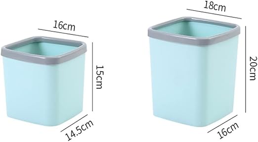 Slim Smart Trash Can Mini Desktop Trash Can Plastic Countertop Garbage Bin No Cover Press Ring Garbage Can for Office Kitchen Table Desk Bedroom Living Room Dressing Bathroom Trash Can (Co