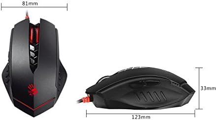 Bloody V8MA Ultra Core 3 Optical PC Gaming Mouse with X'Glide Metal Mouse Feet for Precision Handling - 8 Programmable Buttons for Macros/Scripting/Automation - Ideal for Palm Grip - 3200DPI
