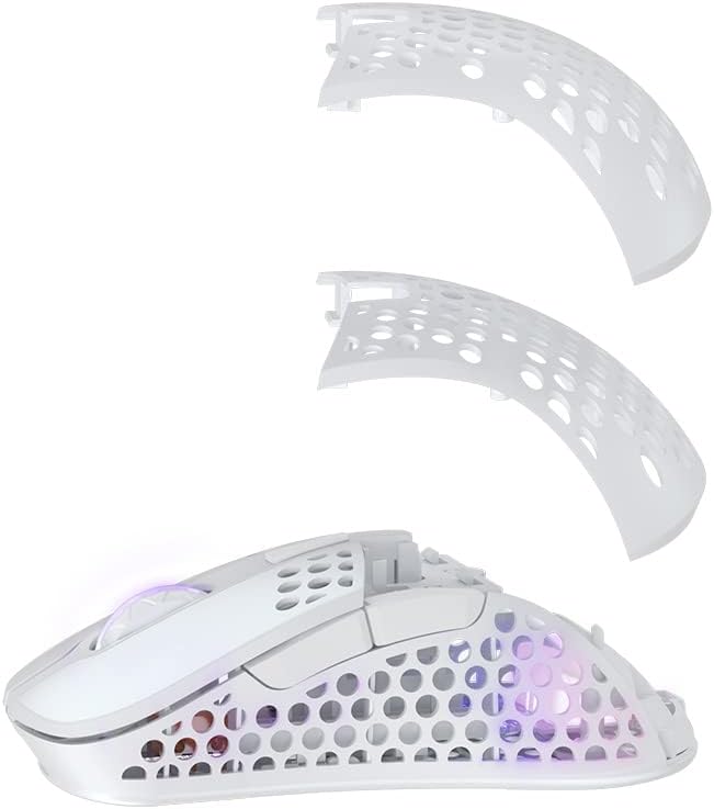 Xtrfy M4 Wireless, Wireless Ultra-Light Gaming Mouse, Optimised for E-Sports, 2.4 GHz, RF RGB Lighting, Adaptable Ergonomic Right-Handed Mouse, Rechargeable, White
