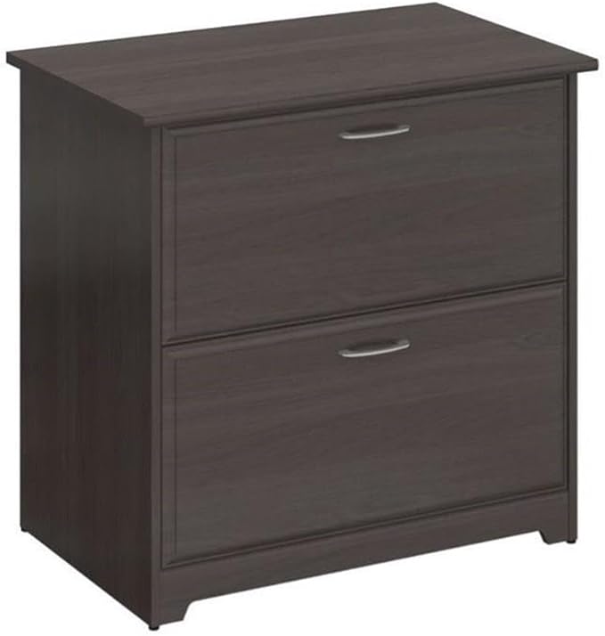 Home Square 2 Piece Office Set with L Shape Desk and Filing Cabinet in Heather Gray