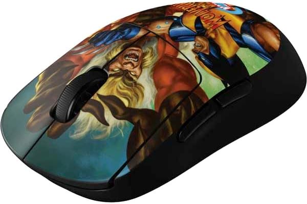 Skinit Decal Other Skin Compatible with G Pro Wireless Gaming Mouse - Officially Licensed Marvel X-Men Wolverine Vs Sabretooth Design