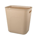UUJOLY Plastic Small Trash Can Wastebasket, Garbage Container Basket for Bathrooms, Laundry Room, Kitchens, Offices, Kids Rooms, Dorms, 3.5 Gallon, Khaki