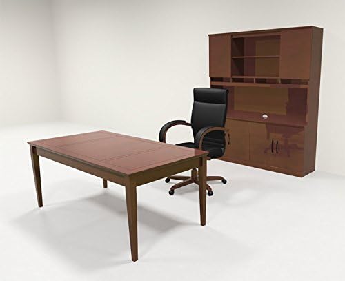 3pc Traditional Rectangular Modern Executive Office Desk Set, RO-SOR-D13