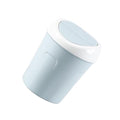 SOLUSTRE Plastic Trash Can Lid Mini Desktop Garbage Bin Office Waste Basket Slim Trash Can for Home Kitchen Desk Easy to Clean