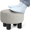 Joveco 12.4" Foot Rest for Under Desk Round Stool for Home and Office (Light Grey)
